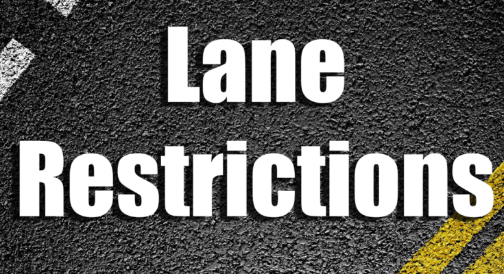 Lane restrictions