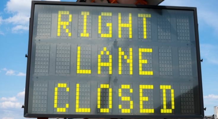 lane closed