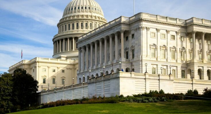 Corner of Capitol in Washington D.C.