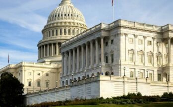 Corner of Capitol in Washington D.C.
