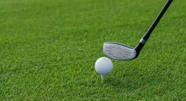 Golf club beside a golf ball