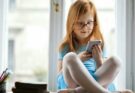 Girl using smartphone