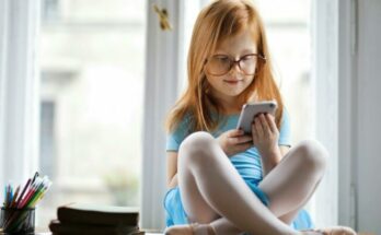 Girl using smartphone