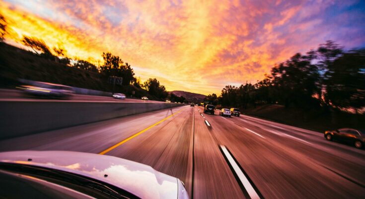 Cars ahead on road