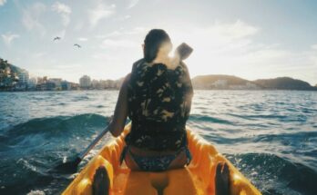 Woman kayaking