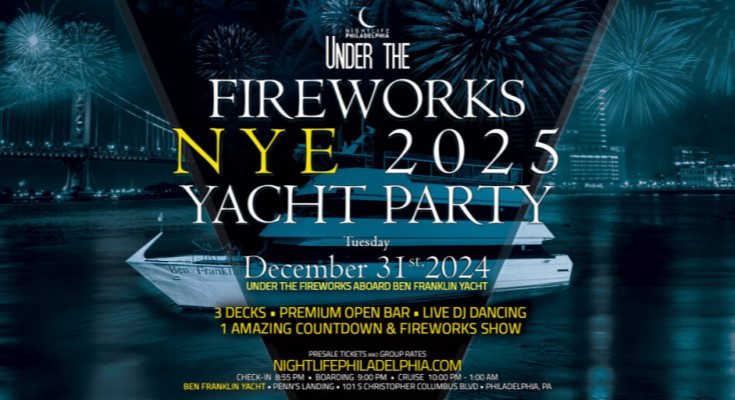 Philadelphia Under the Fireworks Yacht Party on the Ben Franklin Yacht