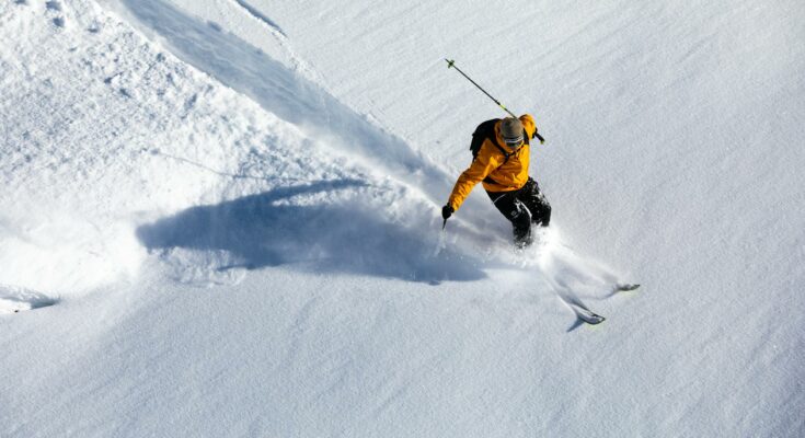 A man skiing