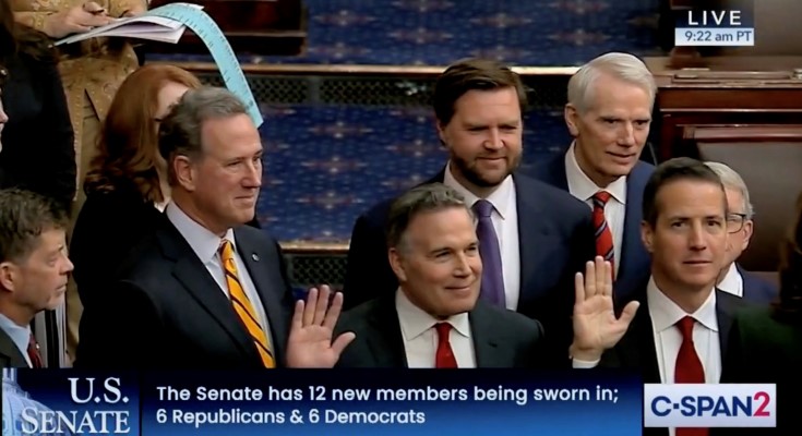 Senator Dave McCormick is sworn into the U.S. Senate.