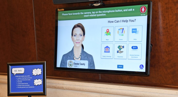 Justice Center Lobby Interactive Kiosk