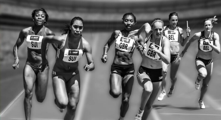 Women running