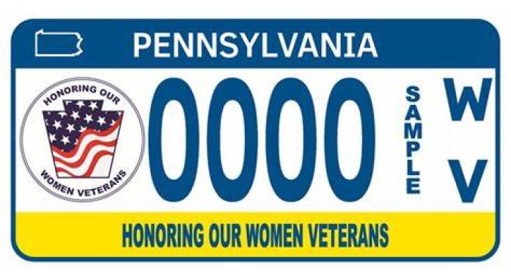 Honoring Our Women Veteran Motorcycle Registration Plate