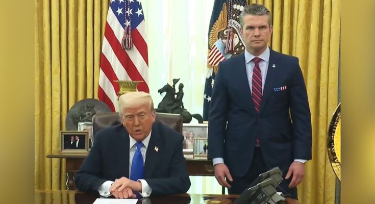 President Donald J. Trump and Defense Secretary Pete Hegseth