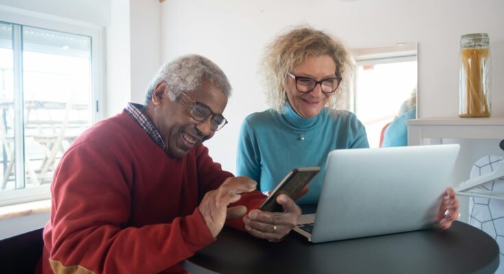 Older man and woman