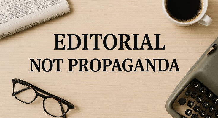 Editorial Not Propaganda