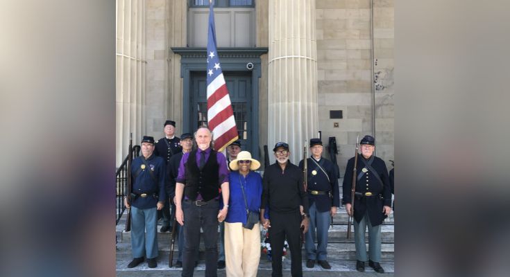 Stephen Richelle Lonnie and Reenactors 2025 Ceremony