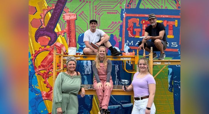 Creative team who developed and designed the mural