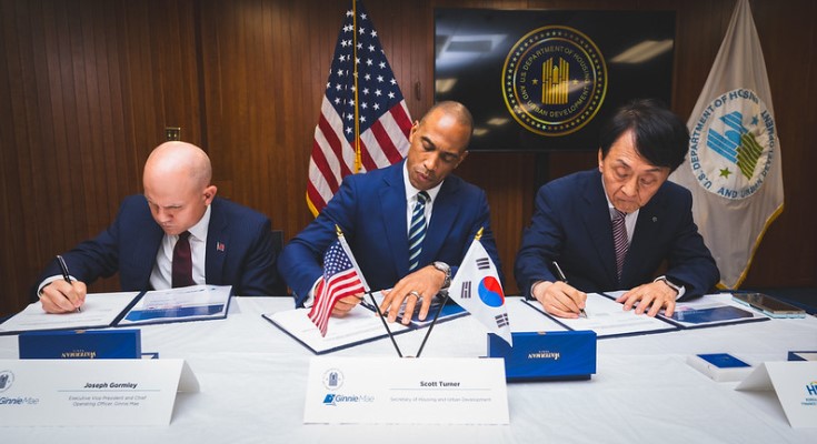 Secretary Turner Signing with Korea Housing Finance Corporation and Ginnie Mae