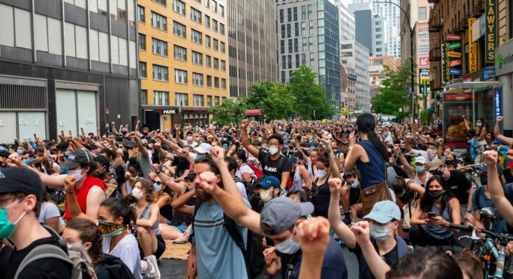 Crowd on street