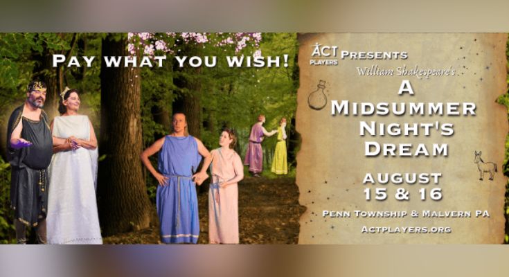 Free Outdoor Theater Event Midsummer Under the Stars