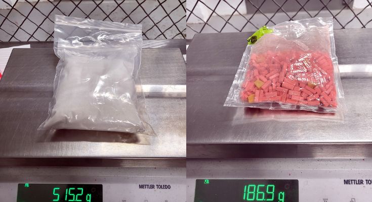 Cocaine and methamphetamine