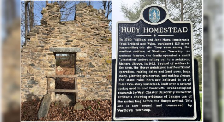 Huey Ruins and Marker