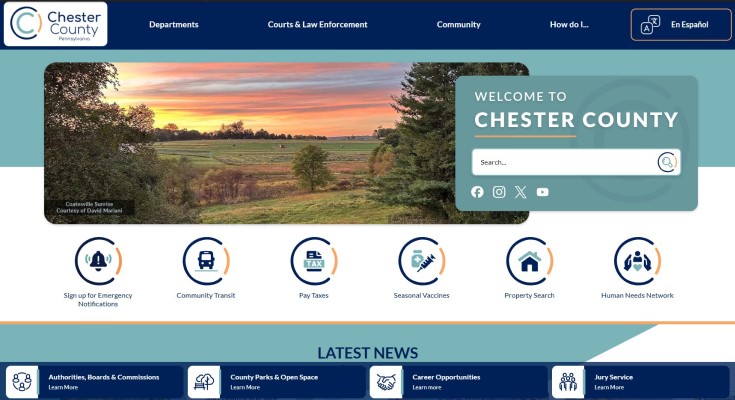 New Chester County Government Website