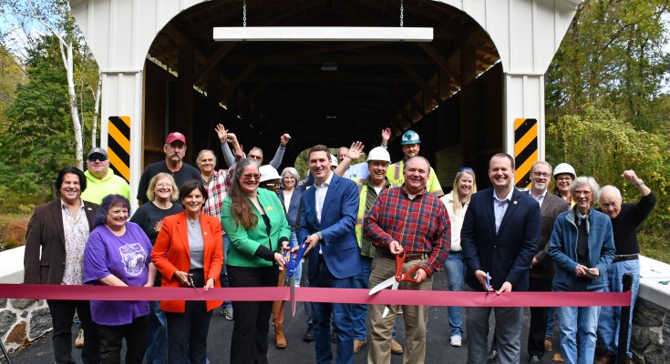 Rudolph and Arthur Covered Bridge Ribbon Cutting