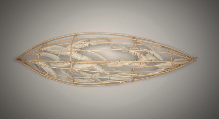 Truman Lowe (Hoocąk, 1944–2019), Feather Canoe, ca. 1993.