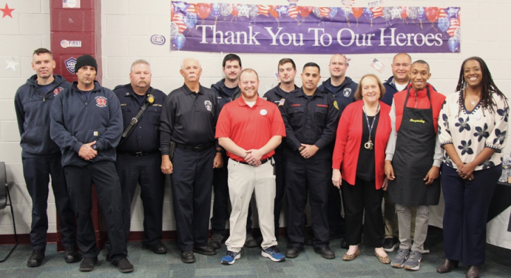 CCIU Learning Center students and staff honor first responders during the first annual National First Responders Day celebration.