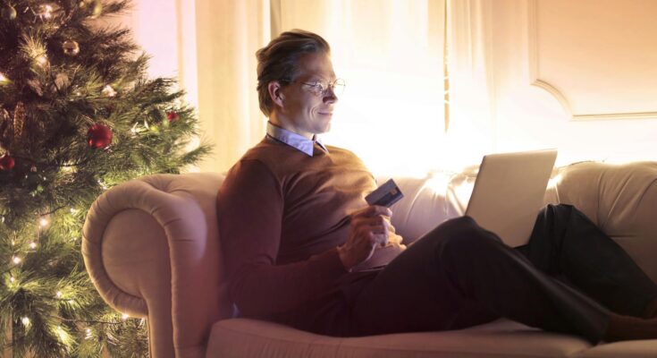 Man using laptop