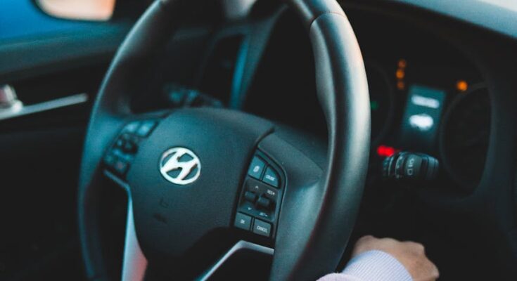Driver starting Hyundai