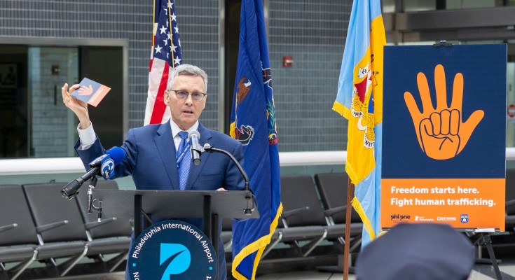 Human trafficking media event