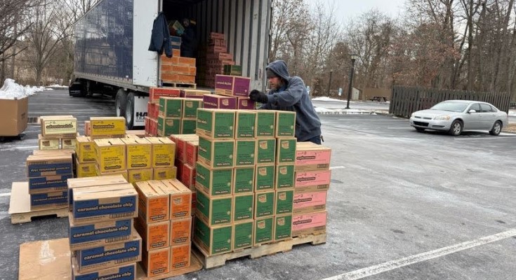 Girl Scout Cookies Arrive at Valley Forge Service Center