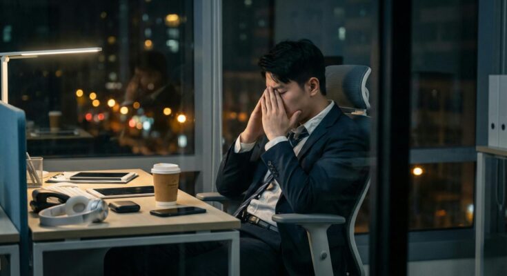 Stressed businessman