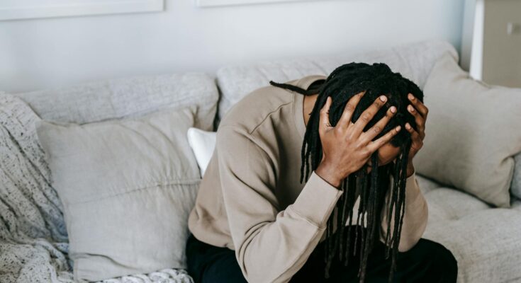 Stressed man