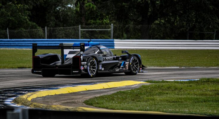 A race car in the race track