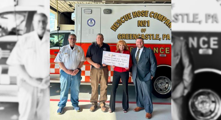 Treasurer Stacy Garrity and Rep. Chad Reichard Return More than $16,000 in Unclaimed Property to Rescue Hose Company No.1 of Greencastle, PA