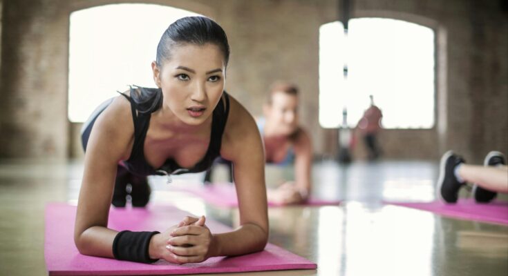 Women doing a yoga