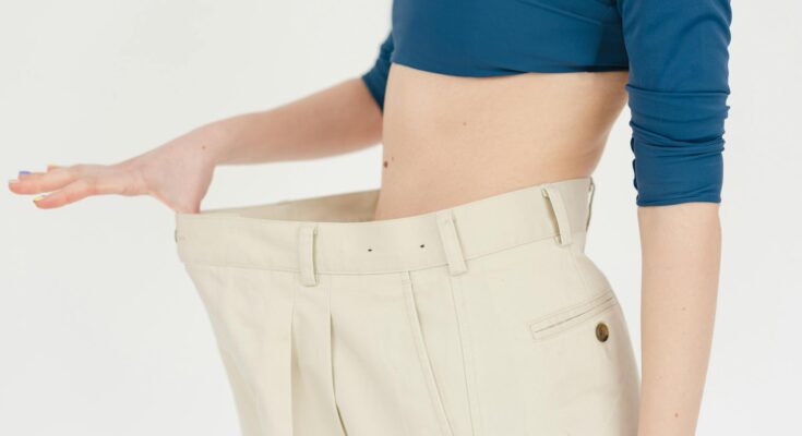 Woman in oversized pants