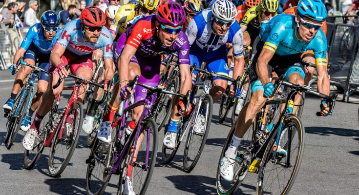 men riding bicycles