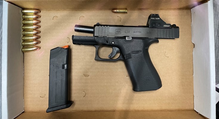 Recovered loaded 9mm handgun