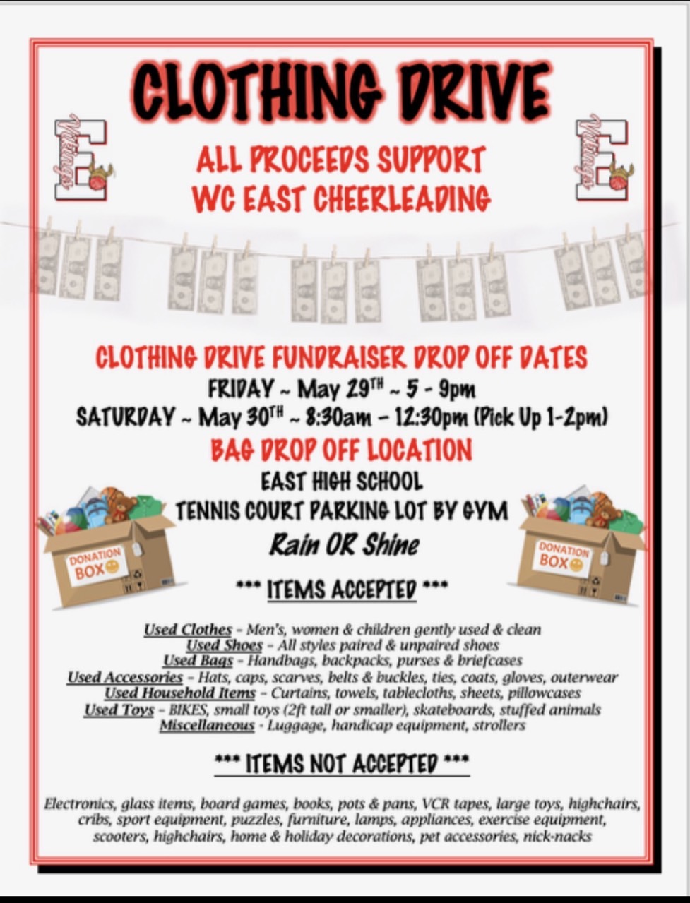 Clothing drive flyer