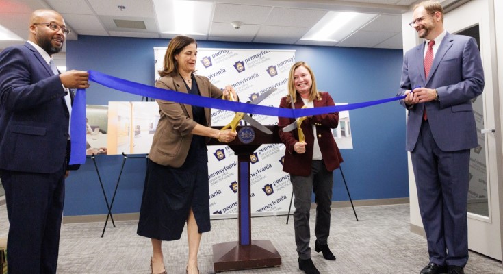 Flex Space ribbon-cutting