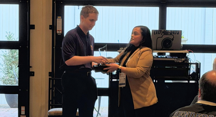 Joe Stillions is presented with the 2026 Tech Ed Pro of the Year award