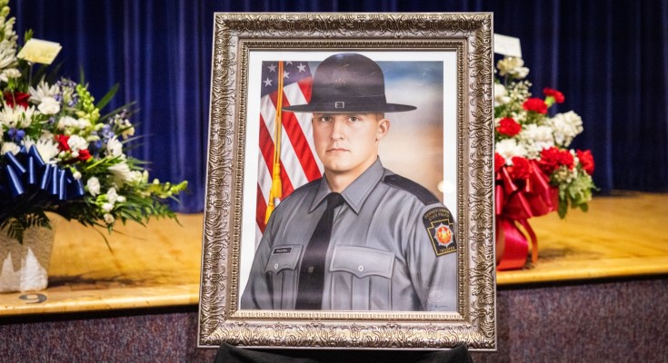 Funeral honoring fallen Pennsylvania State Trooper First Class Michael E. Pahira Jr.