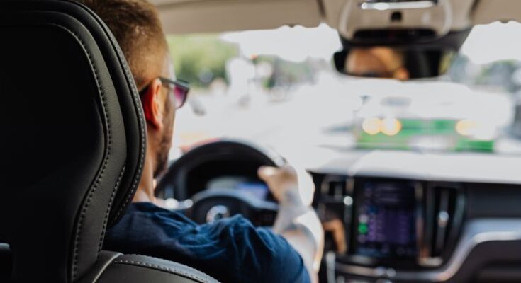 man driving