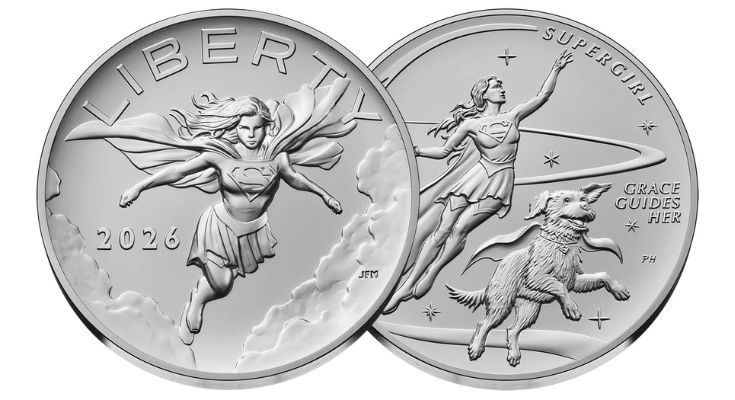 Comic Art 2.5 Ounce Silver Medal – Supergirl