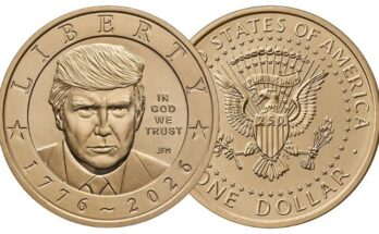 Semiquincentennial President Donald J. Trump 2026 $1 Coin Rolls & Bags
