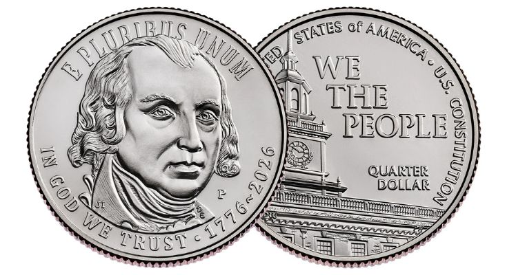 Semiquincentennial Quarters 2026 Rolls and Bags - U.S. Constitution