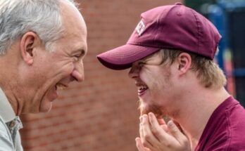 two man laughing at each other
